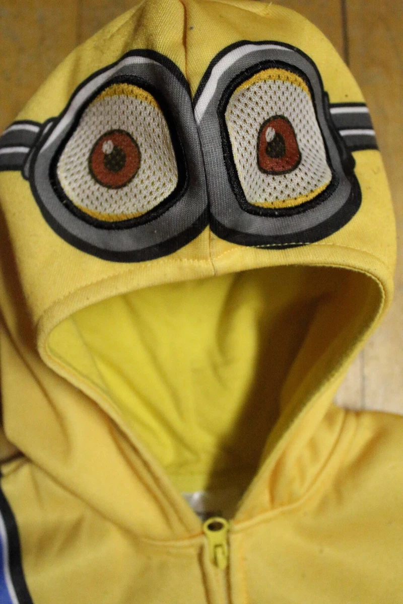 Despicable Me Minion Zip Up Hoodie With Mask Boys Size Medium eBay