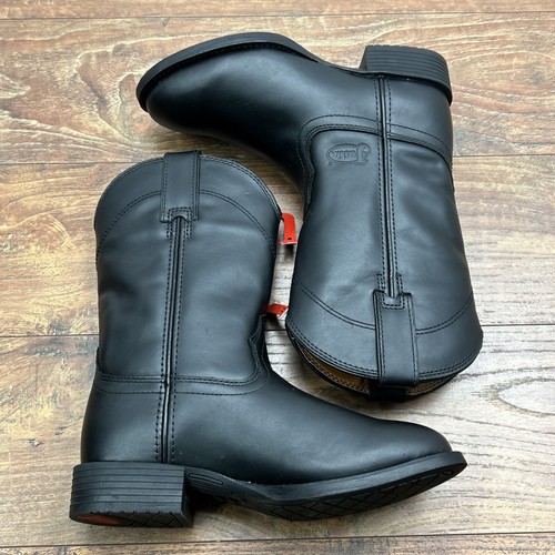 Justin SE770 Black Leather Roper Cowgirl Western Boots Women 6.5 B NWT NO BOX - Picture 8 of 10
