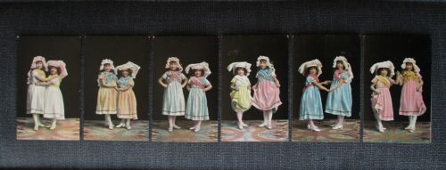 1900-1910 Viktorianische Mädchen, Set mit 6 getönten... - Bild 1 von 3