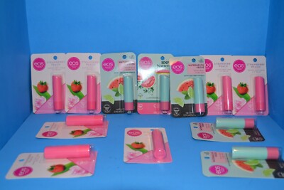 Lot Of 12 eos Super Soft Shea Super Soft Lip Balm, 2 Flavors, 0.14 oz Each