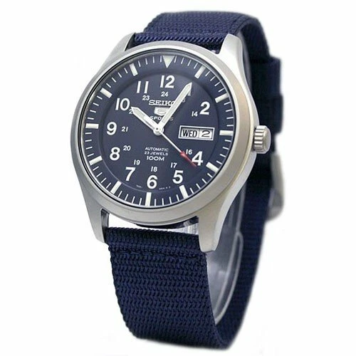 Seiko Men s Analogue Automatic Watch with Textile Strap SNZG11K1
