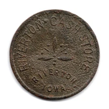 RIVERTON CASH STORE • GOOD FOR 5¢ IN MERCHANDISE • RIVERTON, IA. • TC-183822