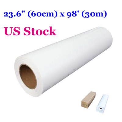 23.6" x98´ Roll White Color Eco-Solvent Printable Heat Transfer Vinyl  For Fabric | eBay