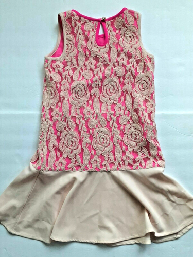 Ted Baker Mädchen Kleid Rosa Ärmellos Spitze Blumen Größe 8 - Bild 6 von 9