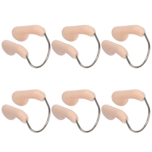 6 PCS Comfortable Nose Plugs Swimming Clip Baby Child Adults Pincher