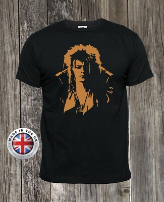 Labyrinth t shirt Goblin King Bowie black printed t shirt,unisex +ladies fitted