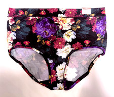 22/24 CACIQUE Lane Bryant COMFORT BLISS LUXE FLORAL SILKY FULL BRIEF PANTIES NEW