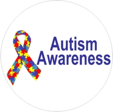 Autism Awareness - Circle Sticker Decal 3" x 3"