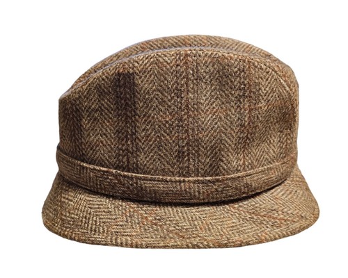 Vintage Newport Wool Blend Herringbone Fedora L Classic Stylish Old World - Picture 4 of 10