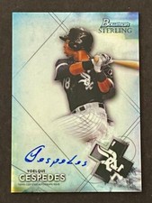 2021 Bowman Sterling Yoelqui Cespedes RC Auto On Card Autograph White Sox