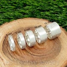 Matte Finish Comfort Fit Band 925 Sterling Silver Ring All Band Widths Available