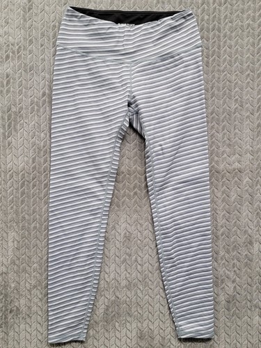 Ododos Activewear Leggings Womens Size Large Gray White 26" Inseam Gym ...