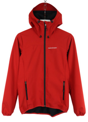 Peak Performance Hipe Fi W Ebbaj Jacke Damen Klein Gefütterte Kapuze Full Rot