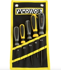 Pedro's Screwdriver Set 4, #1, 5.5, #2, 6.5, 5 piece Bike Mechanic Tool Set!