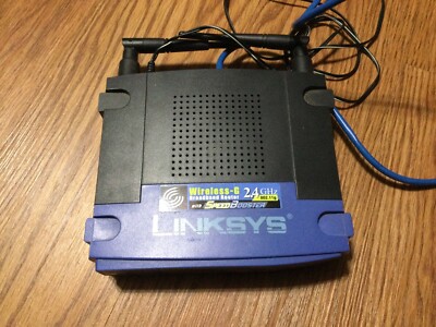 Linksys With Speed Booster Wireless-g 2.4 ghz Broadband Router W/ 4 Port Switch 
