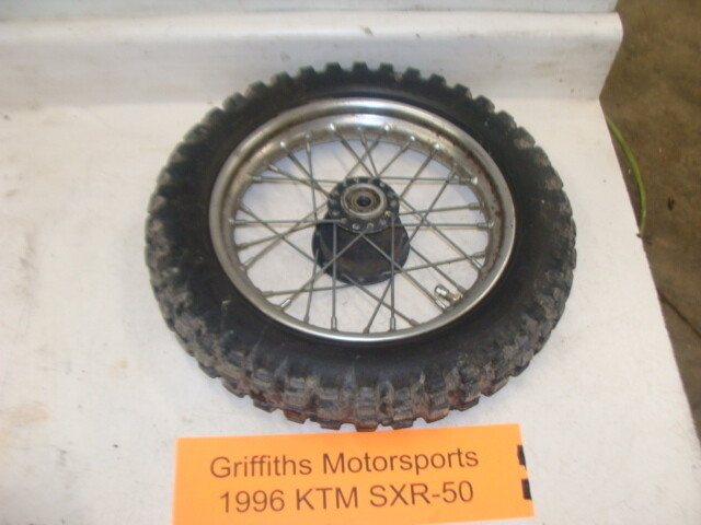 96 97 KTM sx sxr 50 jr sr front wheel rim tire oem complete