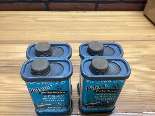 Vintage Tin Litho Valspar Epoxy Marine Finish Cool Nautical Graphics ๐ฅ๏ธ L๐K ! - Picture 3 of 9
