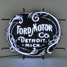 Ford neon sign Trucks Motor Company Mustang 1903 logo Licensed Neonetics OLP