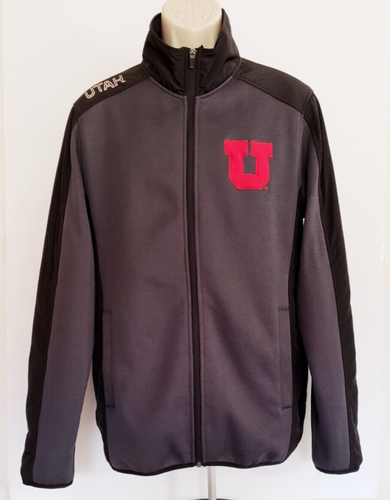 Utah Utes G III Sports Carl Banks Full Zip Black Jacket Long Sleeve Size Medium