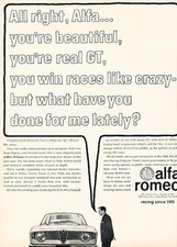 1966 Alfa Romeo Giulia Sprint GTA - Races - Classic Vintage Advertisement Ad D50