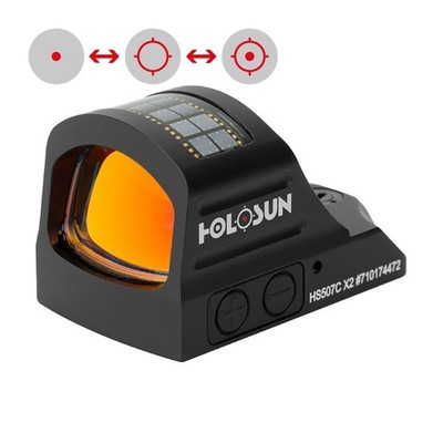 Holosun HS507C-X2 Micro Open Reflex Sucher (Mini) mit rotem Absehen vorhanden...