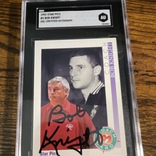 Star Pics 1992-93 Bob Knight #5 Indiana Hoosiers SGC Autograph Basketball