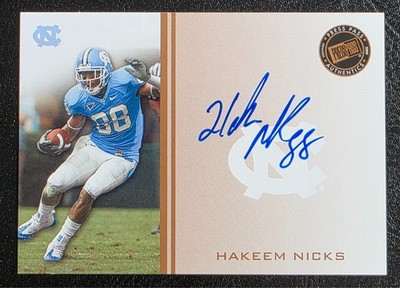 Hakeem Nicks 2009 Press Pass Auto on Card #PPS-HN North Carolina Tar Heels