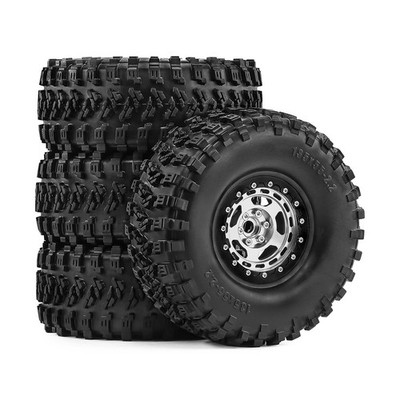 4 Stück 2,2-Zoll Crawler-Rad Metallfelge 4er Reifen Set starker Grip für