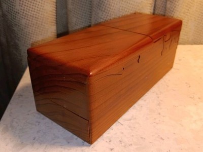 Vintage Jeff Vollmer Signed 18 Piece Split-Level Wood Puzzle Box 