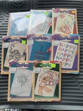 Vintage Tulip Heartcraft Greeting Card Kits Lot of 8 Sealed Craft Sets