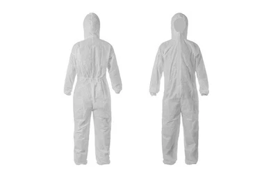 Maleranzug Einweganzug Schutzanzug Weiß Einweg Overall Lackieranzug CE Gr. S-3XL - Bild 1 von 4