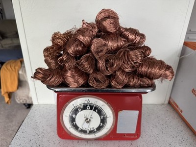 Kupferschrott Draht 4,5 kg..fein/hell..