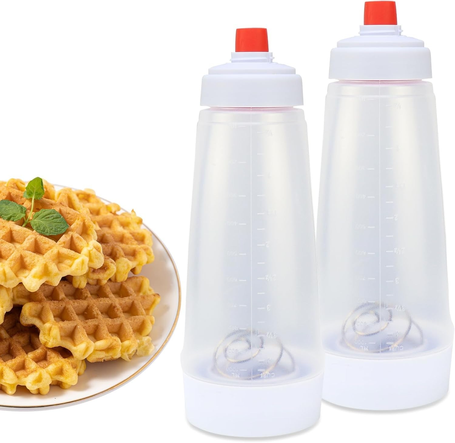 NEW 2 PIECE SET Batter Mixer and Dispenser Blender Ball Wire