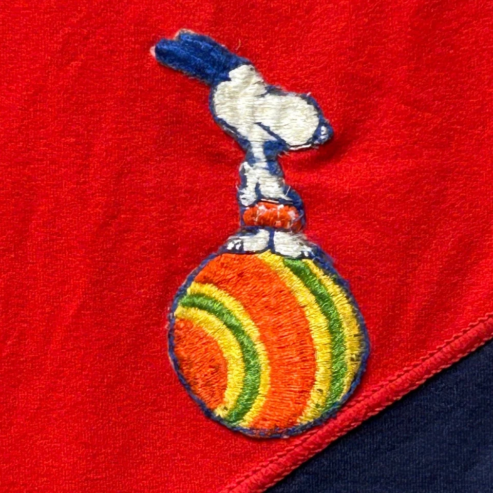 Traje de baño vintage Snoopy de una pieza gimnasia niñas pequeñas rojo azul raro Foto 2 de 4