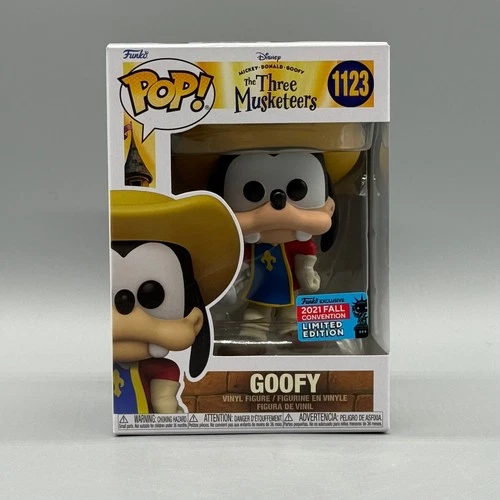 Funko Pop! Disney #1123 Goofy Three Musketeers 2021 NYCC Exclusive w/ Protector