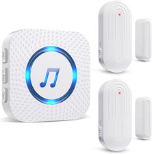 Wireless Door Open Alarm Sensor Chime, 600FT Operating Range 55 Chimes 5 Volume