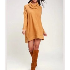 Urban Outfitters Lumière Cowl Neck Long Sleeve Sweater Dress