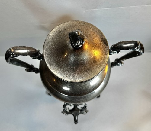 Art Nouveau Large SMC Silver Plated Samovar Teapot Coffee Urn W/ warmer burner - Picture 5 of 21