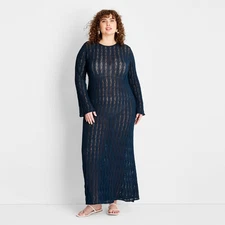 Women's Long Sleeve Open Stitch Maxi Dress - Future Collective with Jenee