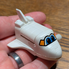 TOMY Wind-Up Walking Space Shuttle Toy w/ Astronaut Mini Figure, Space Theme