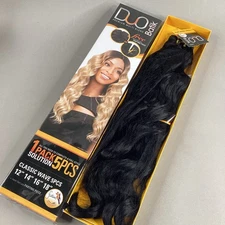 Classic Wave #1 Jet Black 12"-18" 5pc Batik Duo Synthetic Hair Extensions