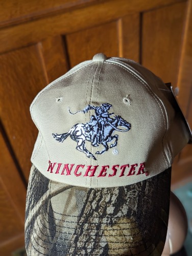 Vintage Y2K Winchester Realtree Cap Hat Embroidered Camo Bill Metal Snapback - Picture 2 of 6