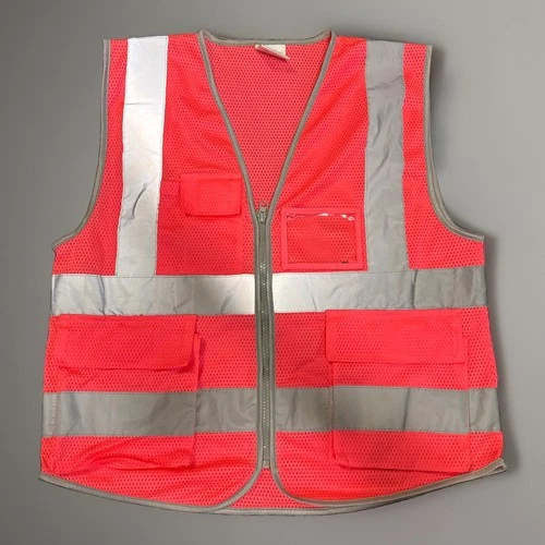 Hycoprot High Visibility Safety Vest Size S ANSI Class 2 Mesh Work Vest Pink - product listing photo
