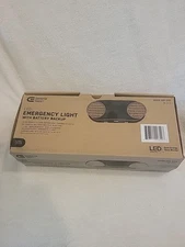 Central Electric LED Emergency Light W/Battery Backup 1005 190 235 Black