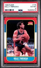 1986 FLEER BASKETBALL #115 KELLY TRIPUCKA PSA EX/MT 6 152805418