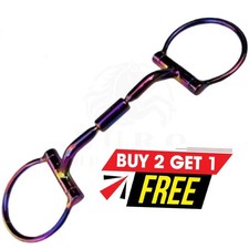 Multicolor Western Horse D-Ring Bit Barrel Myler Roller Snaffle Horse Bit