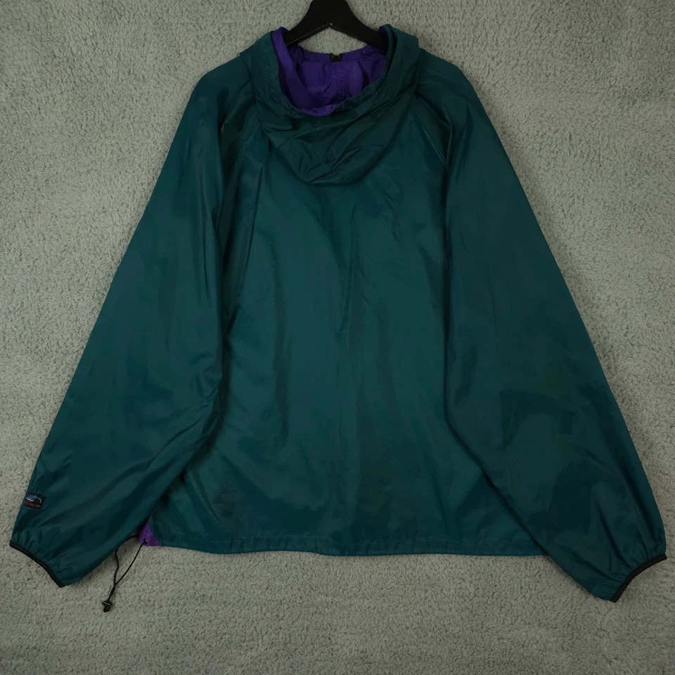 Chaqueta de Colección Helly Hansen XL Verde Nylon Pullover Cortavientos Con Capucha Anorak Años 90 Foto 2 de 4