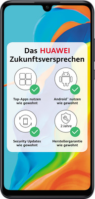 Huawei P30 Lite New Edition 256GB Midnight Black, Android #3 ''teildefekt'' Linse
