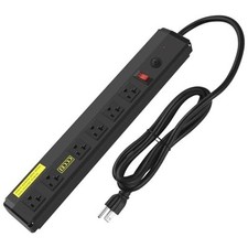 Heavy Duty Power Strip Surge Protector 20 Amp, High Amp Industrial 15FT Black