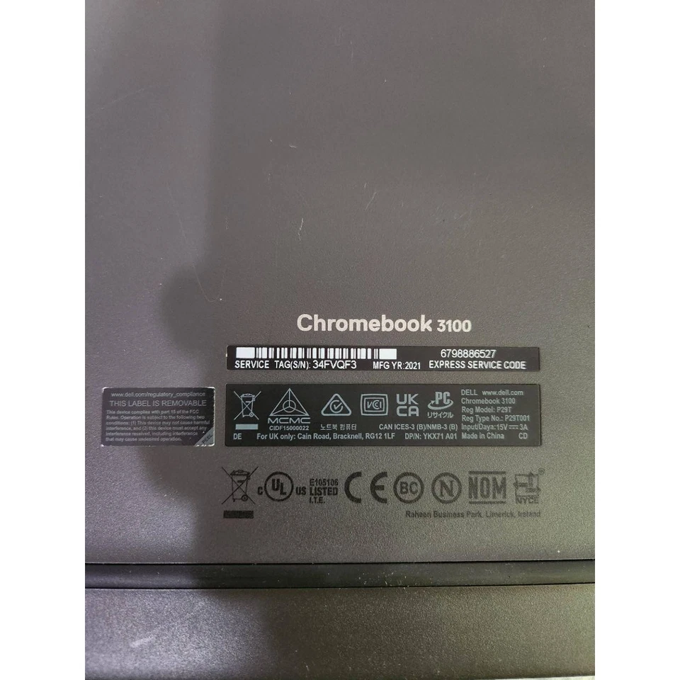 DELL Chromebook 3100 11.6in display Intel Celeron processor 4GB RAM 32GB Storage - Image 4 of 4